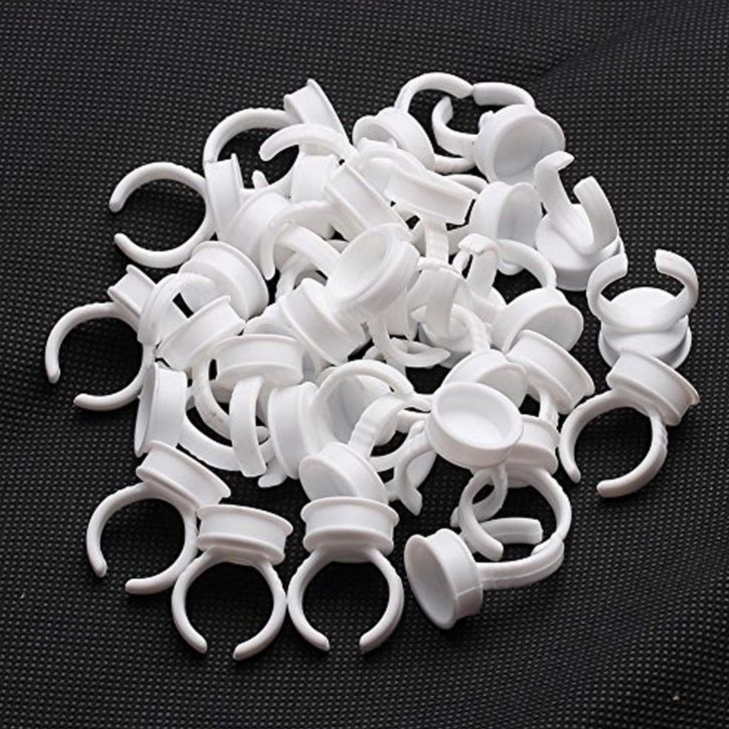 White Silicone Pigment Ring Cups - 50 pack